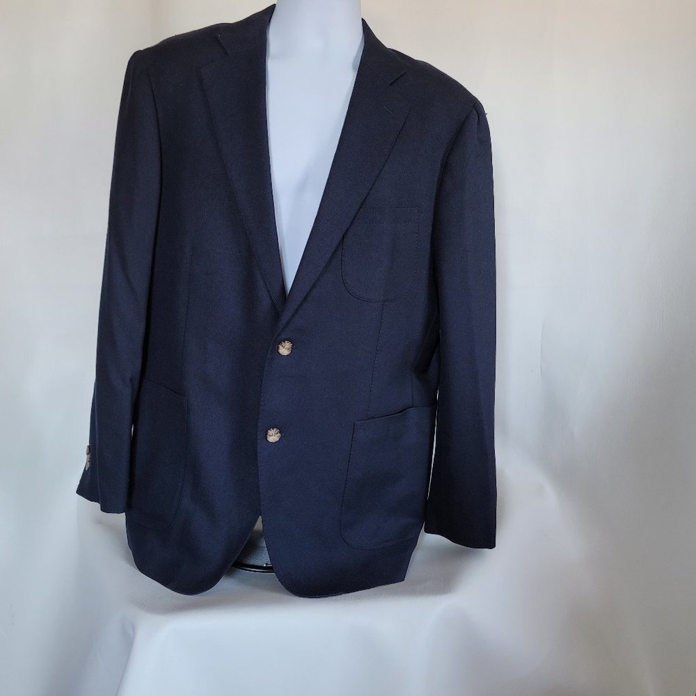 Suit Supply men Blazer Wool Silk Cashmere blue